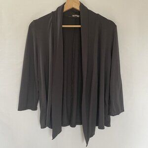 J.jill gray cropped cardigan sweater comfortable rayon women's size small